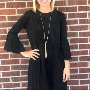 Black Bell Sleeve Dress by Simply Southern